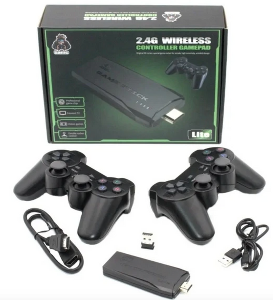 Ігрова приставка Mini Game Stick 64gb 4K HDMI + 2 бездротові джойстики 7348395930503-03 фото
