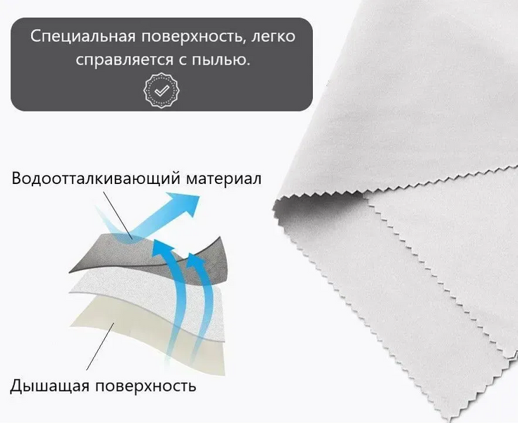 Салфетка защитная для экрана ноутбука / Салфетка из микрофибры для очистки клавиатуры и экрана, для 15-16" 1648 фото