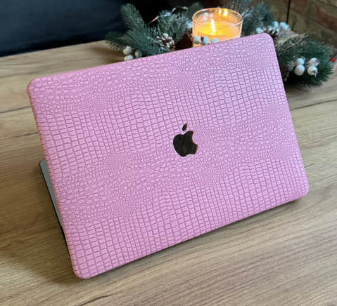 Чохол накладка шкіряна на MacBook Pro 16.2 A2485 | A2780, Рожевий 16300 фото