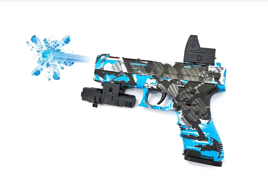 ДЕТСКИЙ ИГРУШЕЧНЫЙ ГЕЛЬ БЛАСТЕР (ORBEEZ GUN) ГЛОК (GLOCK) НА ОРБИЗАХ, СИНИЙ МУЛЬТ 23949242040204 фото