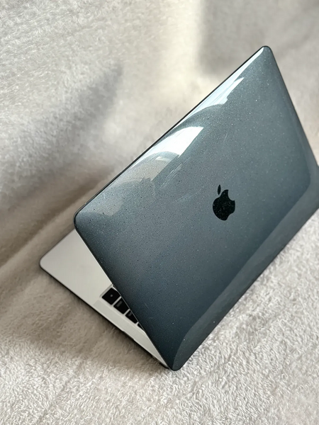 Чохол накладка для MacBook Pro 16" (A2485) з блискітками, Чорний 1605 фото