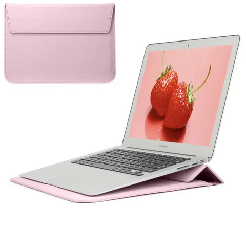Чехол-конверт-подставка Leather PU для MacBook 13.3", Розовый 1330 фото