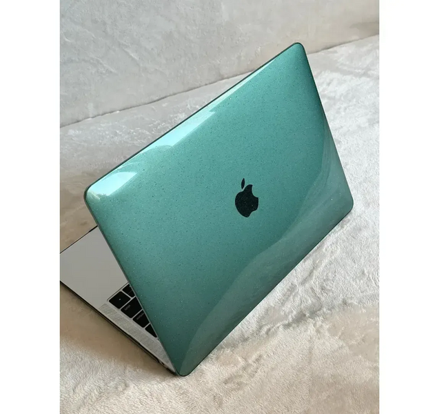 Чохол накладка для MacBook Pro 16" (A2485) з блискітками, Зелений 1605 фото