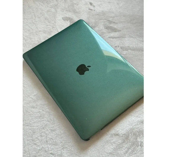 Чохол накладка для MacBook Pro 16" (A2485) з блискітками, Зелений 1605 фото