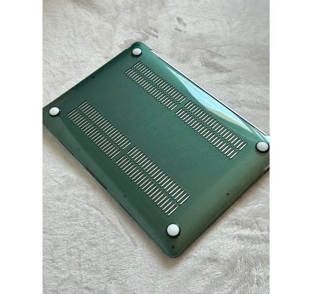 Чохол накладка для MacBook Pro 16" (A2485) з блискітками, Зелений 1605 фото