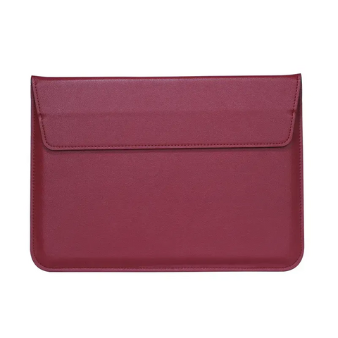 Чехол-конверт-подставка Leather PU для MacBook 13.3", Красный винный 1330 фото