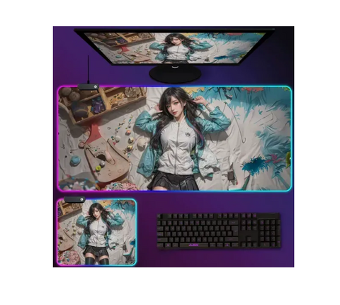 Коврик для мышки LED 80*30 см. Anime, Print 9 6496 фото