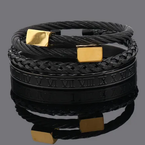 Браслет металевий Trible Black Gold EV Браслет металевий Trible фото