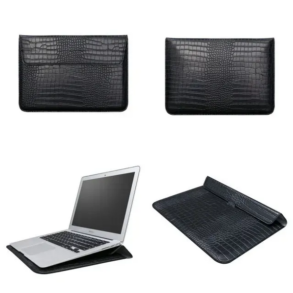 Чехол-конверт-подставка CROCODILE PU для Apple MacBook 13,3", Чорный 1360 фото