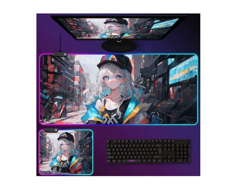 Коврик для мышки LED 80*30 см. Anime, Print 14 6496 фото