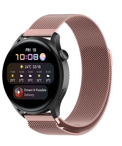 Ремешок миланская петля Blackpink 22mm для Cмарт часов AMAZFIT GTR-42 / GTS, Розовое Золото 00-00039217_52 фото