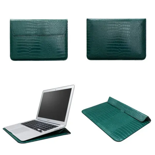 Чехол-конверт-подставка CROCODILE PU для Apple MacBook 13,3", Зеленый 1360 фото