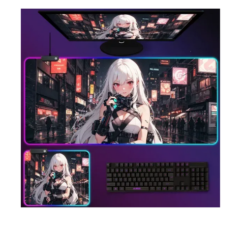 Коврик для мышки LED 80*30 см. Anime, Print 16 6496 фото