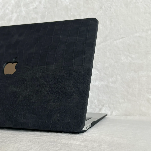 Чехол накладка кожанный на MacBook Pro 14 (A2442/2779/2981/2992) , Черный 6200 фото