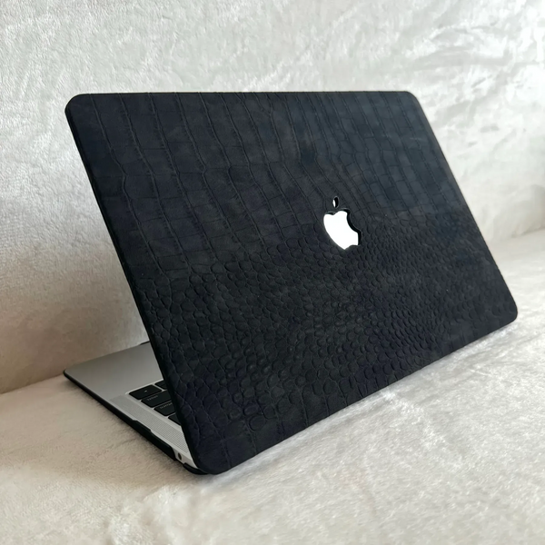 Чехол накладка кожанный на MacBook Pro 14 (A2442/2779/2981/2992) , Черный 6200 фото