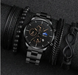 Подарунковий набір годинник + 5 браслетів, Black_Gold  232842849294 фото 1