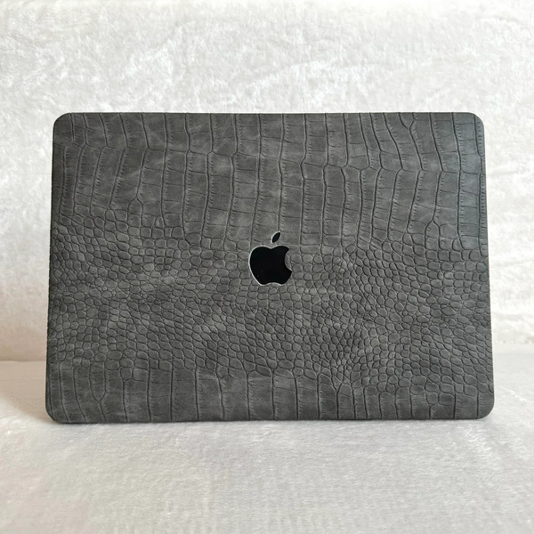 Чехол накладка кожанный на MacBook Pro 14 (A2442/2779/2981/2992) , Серый 6200 фото
