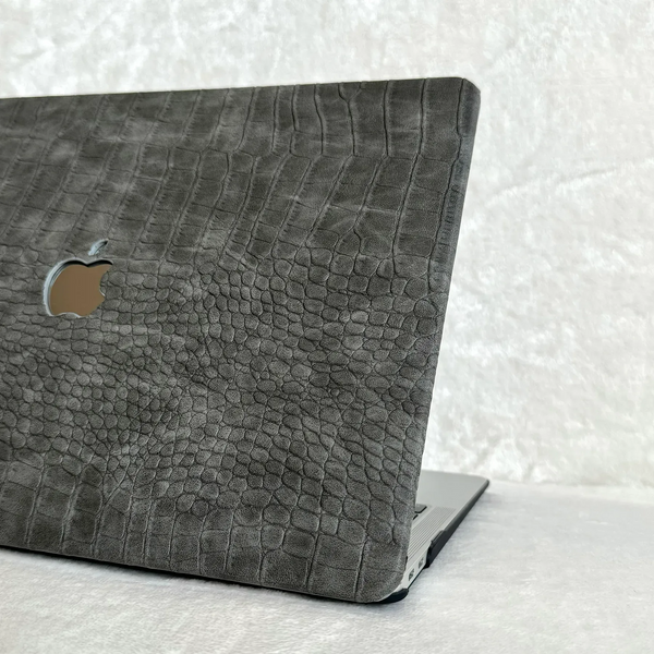 Чехол накладка кожанный на MacBook Pro 14 (A2442/2779/2981/2992) , Серый 6200 фото