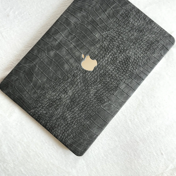 Чехол накладка кожанный на MacBook Pro 14 (A2442/2779/2981/2992) , Серый 6200 фото