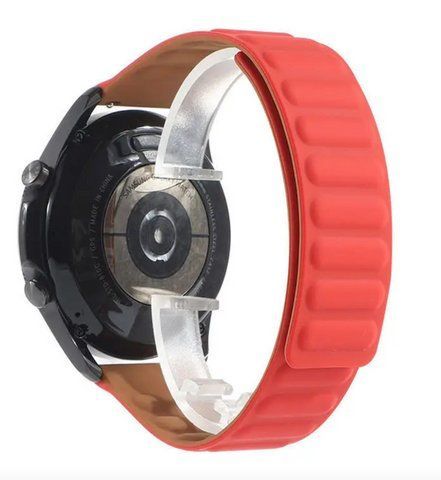 Ремінець силіконовий магнітний MagStrap 22 мм Samsung Galaxy Watch 4 | AMAZFIT Bip | GTS | GTR, Червоний 00-00039217_201 фото
