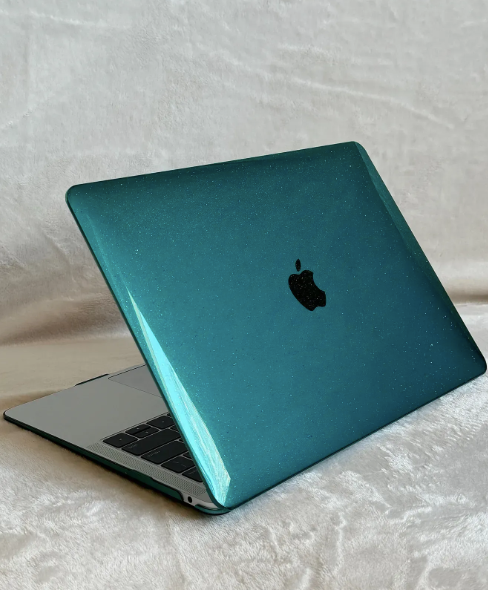 Чохол для MacBook Air 13" (2018 - 2020 | M1 | A1932 | A2337) з блискітками Малахітовий 19320 фото