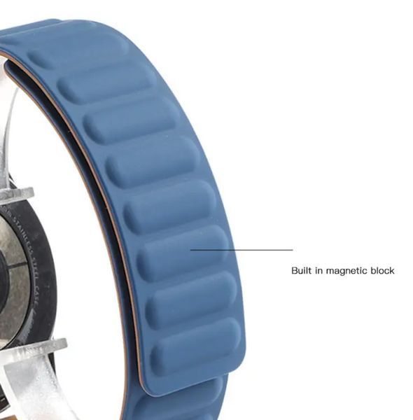 Ремінець силіконовий магнітний MagStrap 22 мм Samsung Galaxy Watch 4 | AMAZFIT Bip | GTS | GTR, Морквяний 00-00039217_204 фото