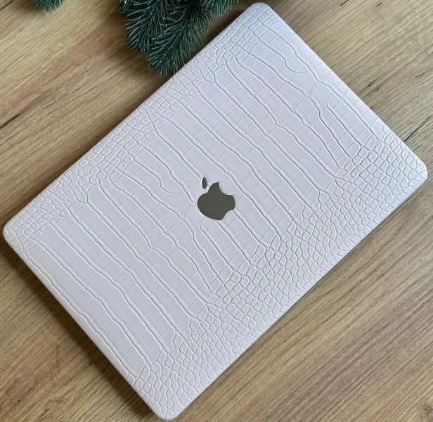 Чехол накладка кожаный на MacBook Pro 14 (A2442/2779/2981/2992) Светло розовый 6200 фото