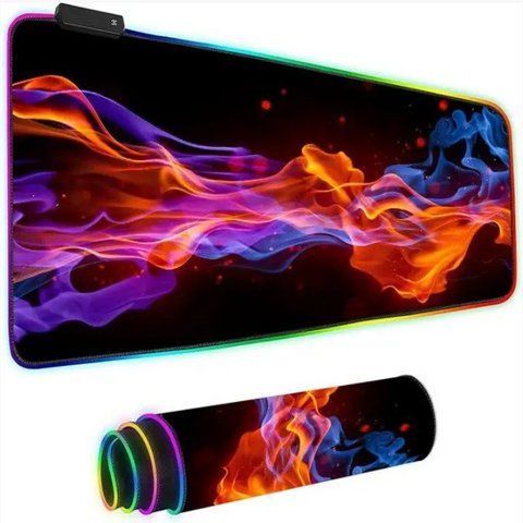 LED коврик для мышки FIRE 80х30 см print, 6 00-00024592105 фото