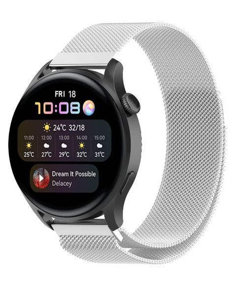 Ремінець міланська петля Blackpink 20mm для Cмарт годинника AMAZFIT GTR-42 / GTS, Срібний 00-00039217_1 фото
