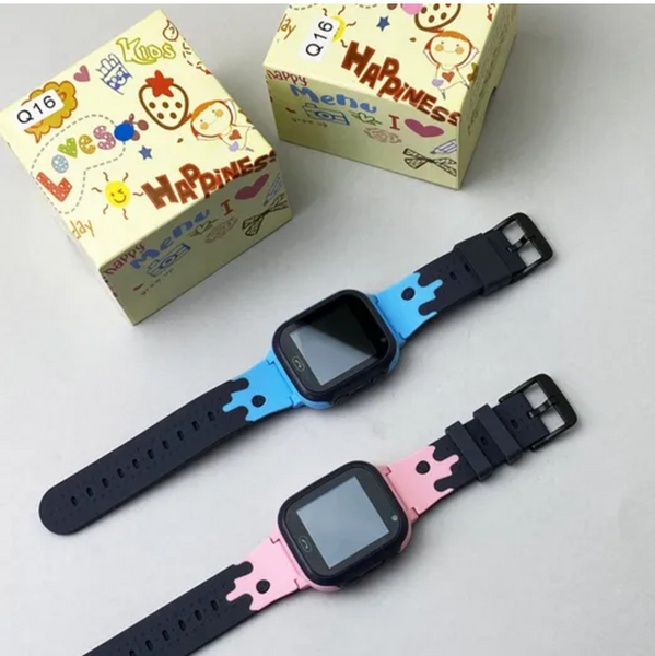 Дитячий водонепроникний розумний годинник з GPS трекером SMART BABY Q16 +, Blue 89000923234 фото