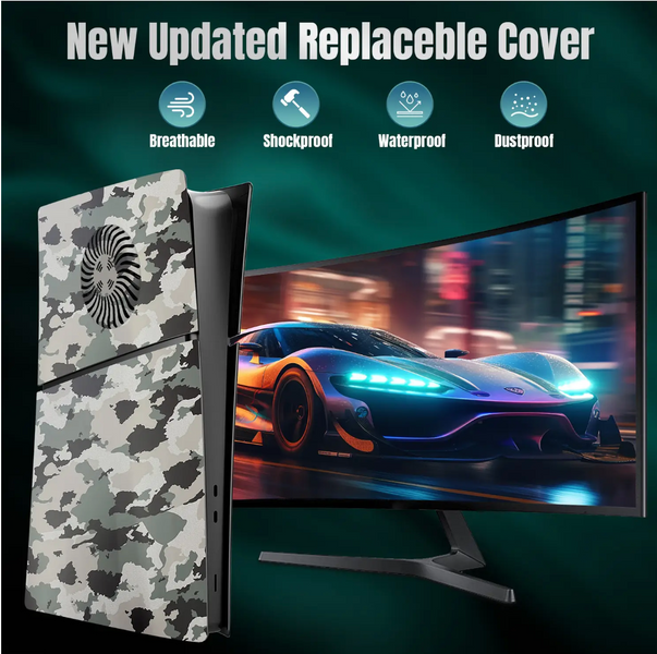 Змінні панелі для Sony PlayStation 5 SLIM (2023 року) Digital - Camouflage Змінні панелі для Sony PlayStation 5 SLIM (2023 року) Digital - Camouflage фото