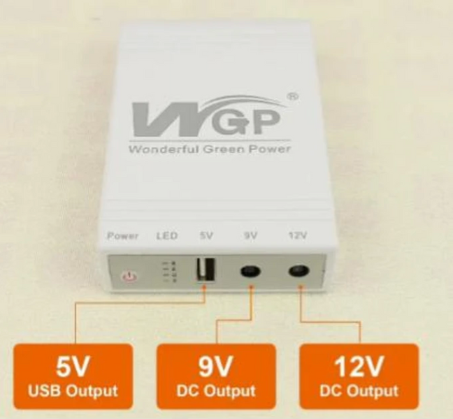 Источник бесперебойного питания WGP103 ИБП для сетевого устройства &ndash; роутера Mini DC UPS 5v+9v+12v 8800m 423429492490 фото