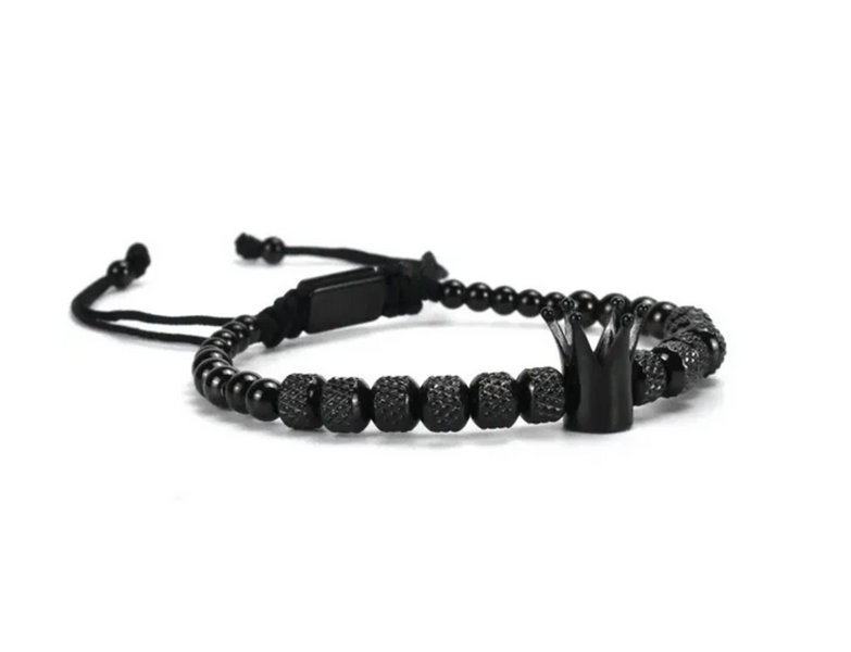 Регульований браслет із короною , Black 002393902032 фото