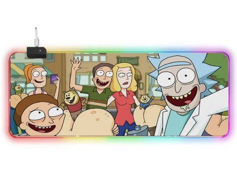 LED коврик для мышки "Rick and morty" 80*30 см., Prin6 00-210512311 фото